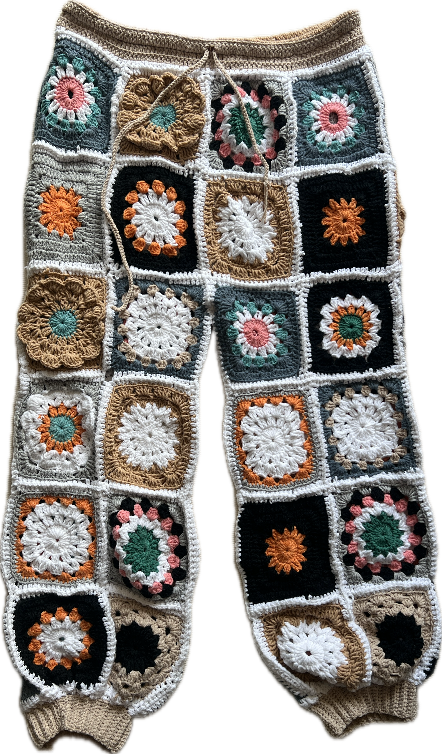 handmade crocheted pants size large