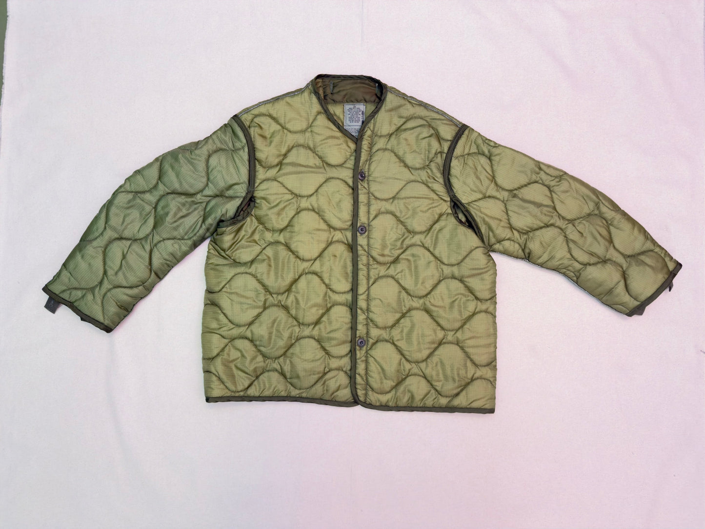 Vintage military liner jacket with Further patches