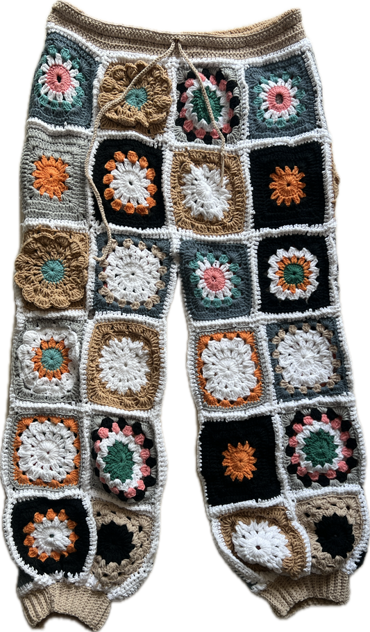 handmade crocheted pants size large