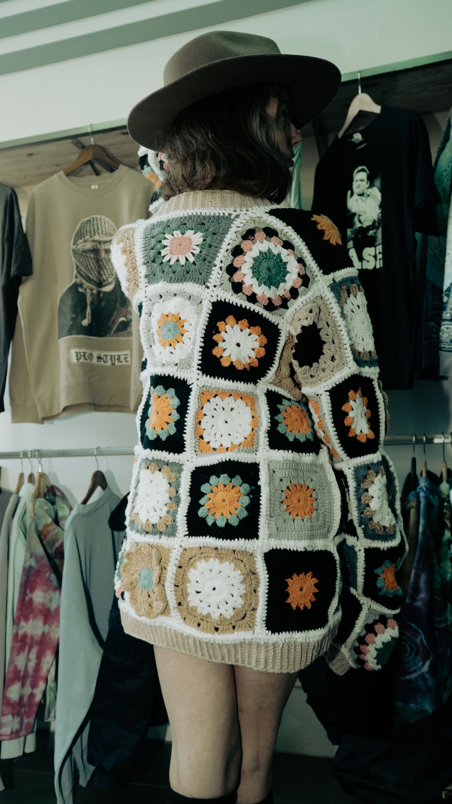 Handmade Crocheted Cardigan size Large/XL
