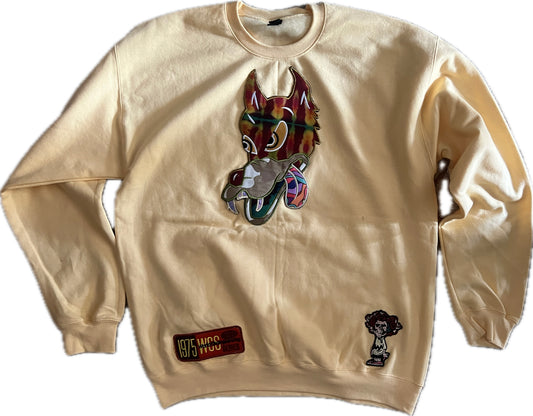 Wolf crewneck size Large