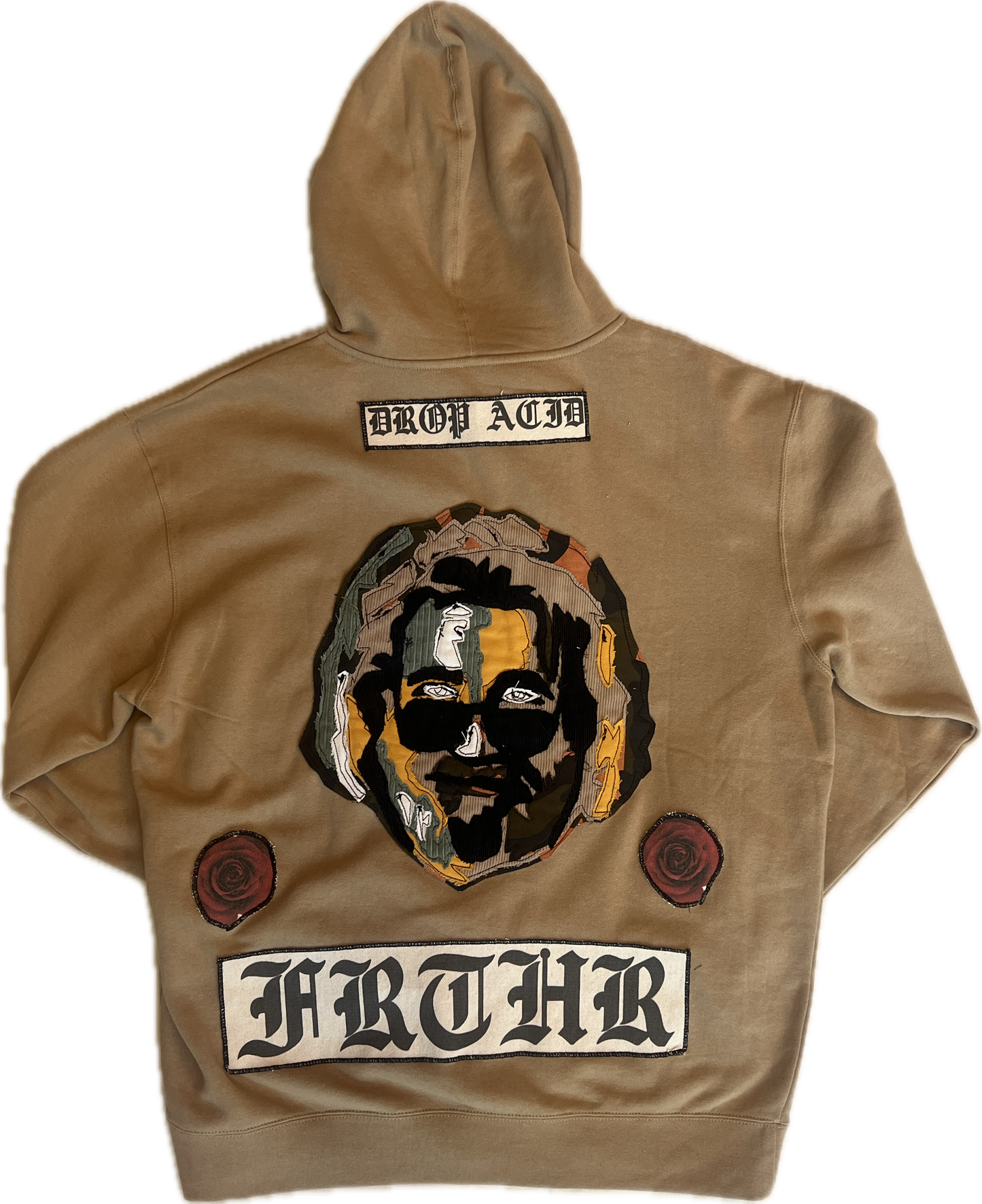 Zip up hoodie with Jerry applique and Further patches