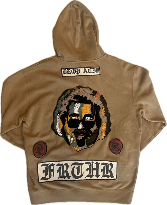 Zip up hoodie with Jerry applique and Further patches