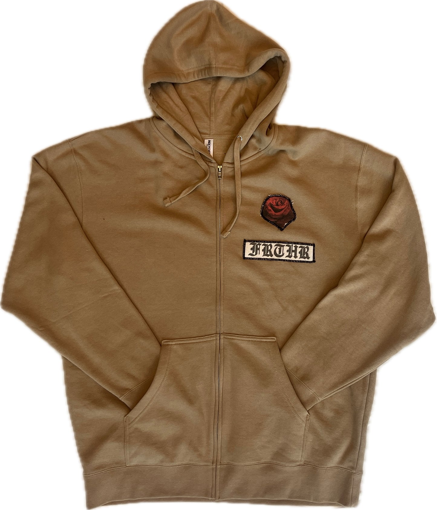 Zip up hoodie with Jerry applique and Further patches