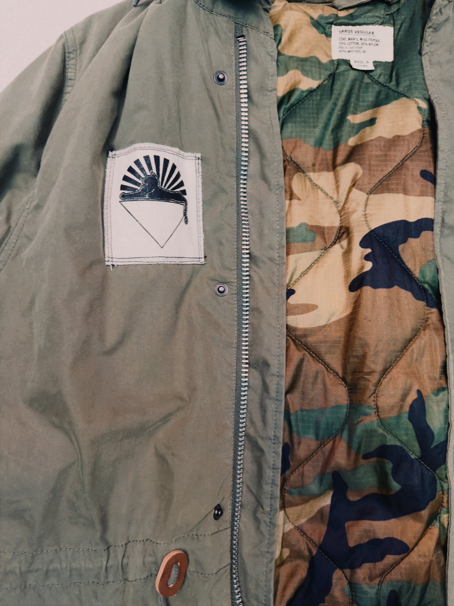 Alpha Industries parka with Further patches size Large Regular