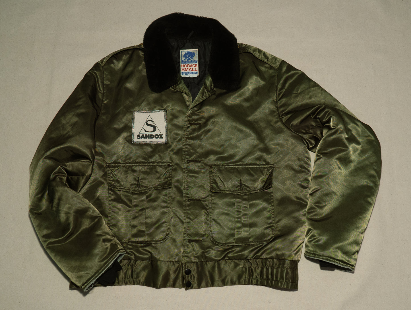 Green Further Bomber Jacket with patches