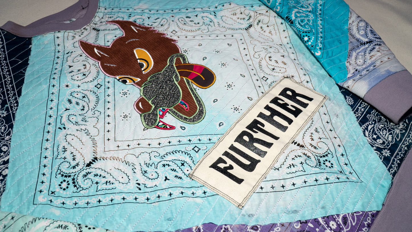 Boro style Further wolf crewneck